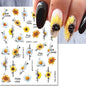 3d Nail Art Decals Elegant White RoyalBlue Roses Flowers Adhesive Sliders Nail Stickers Decoration For Nail Manicure