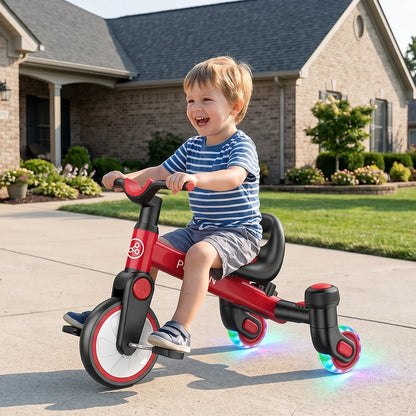 3-IN-1 Drift Trike Toddler Tricycle For 1.5-5 Years Old 360° Spin Light Up Wheels Adjustable Seat 3 Ride Modes Strong Frame Easy Assembly Toddler Bike For Boys And Girls