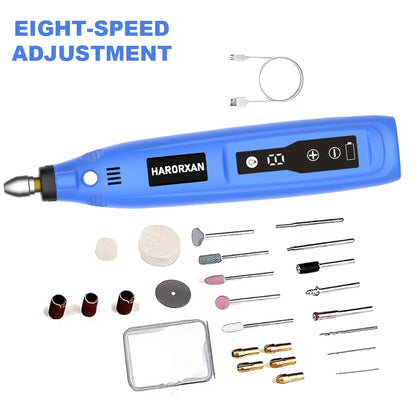 JANGKLIFE USB Cordless Rotary Tool Kit Woodworking Engraving Pen DIY For Jewelry Metal Glass Mini Wireless Drill