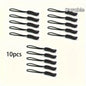 10 black plastic zipper puller, durable PVC zipper puller, suitable for bags, backpacks, clothes, suitcases, etc