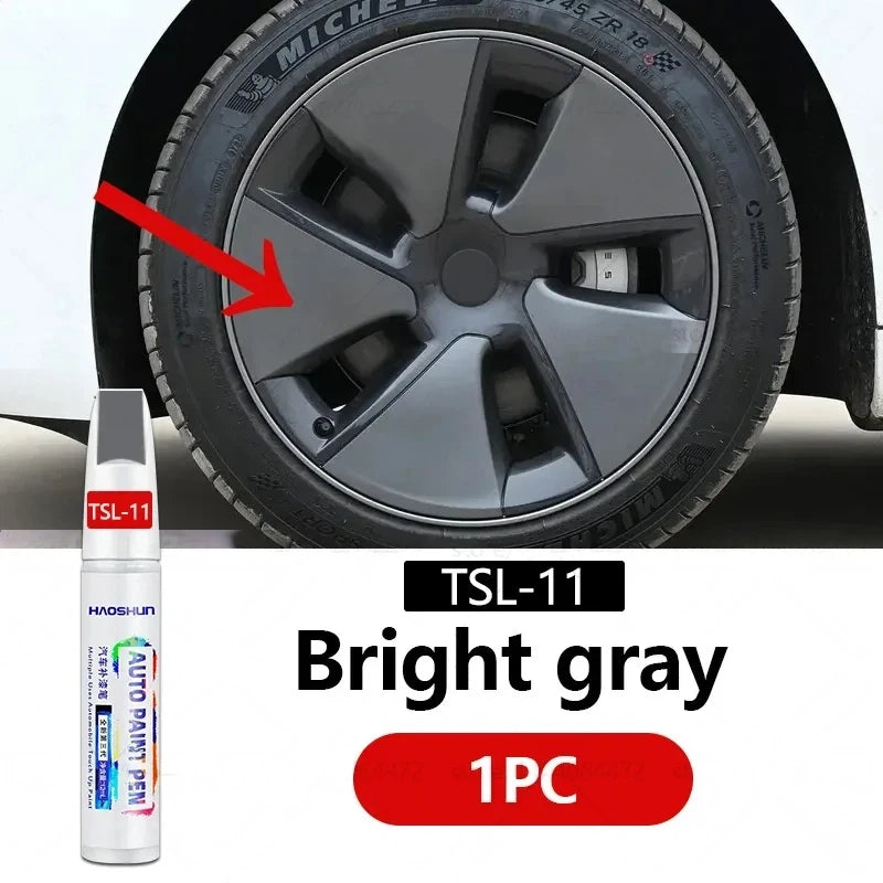 For 2012-2025 Tesla Model 3 Y X S Car Paint repair pen Car touch up pen Black white Tesla wheel paint repair agent Paint repair