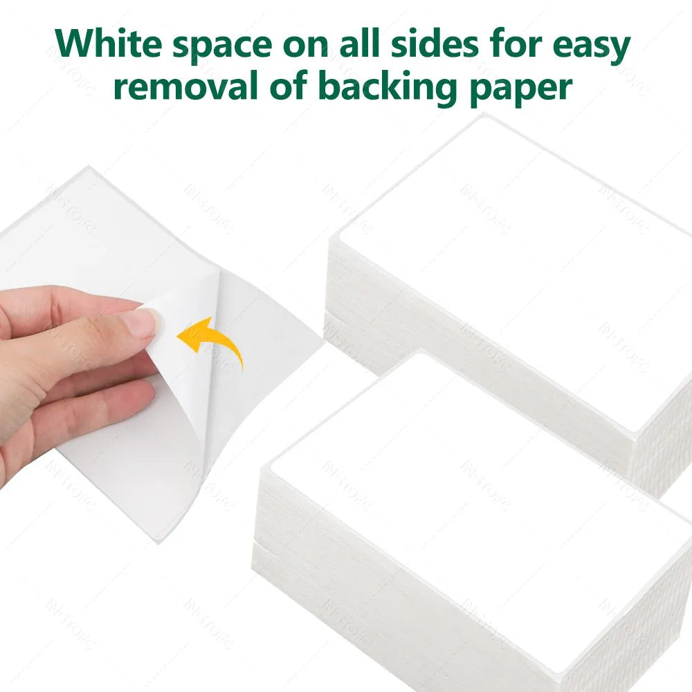 4x6 Inch 500sheets Thermal Shipping Label Paper Self-adhesive For 4inch Label Printer Oil-Proof All-Purpose Sticker Label Paper