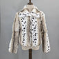 Women Real Rabbit Fur Coat High Collar Winter Jacket Make of One Rabbit Fur Cross Mink Pattern