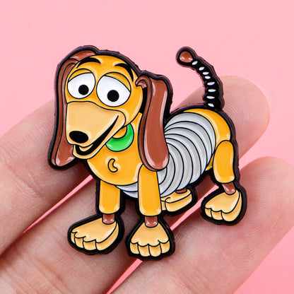 Cute Robot Enamel Pin Cartoon Dog Brooch For Coat Women's Brooches Fashion Lapel Badges Jewelry Gift for Friends
