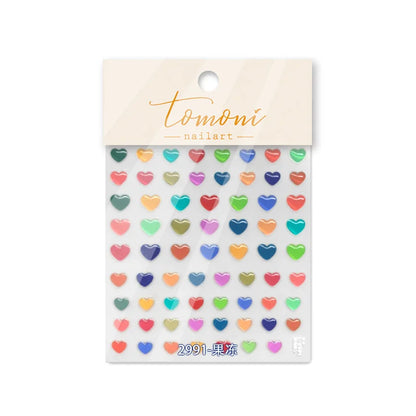 Line Flower Powder Blusher Love Heart High Quality Jelly Series Adhesive Nail Sticker Nail Art Decoration Decals Design T-2830