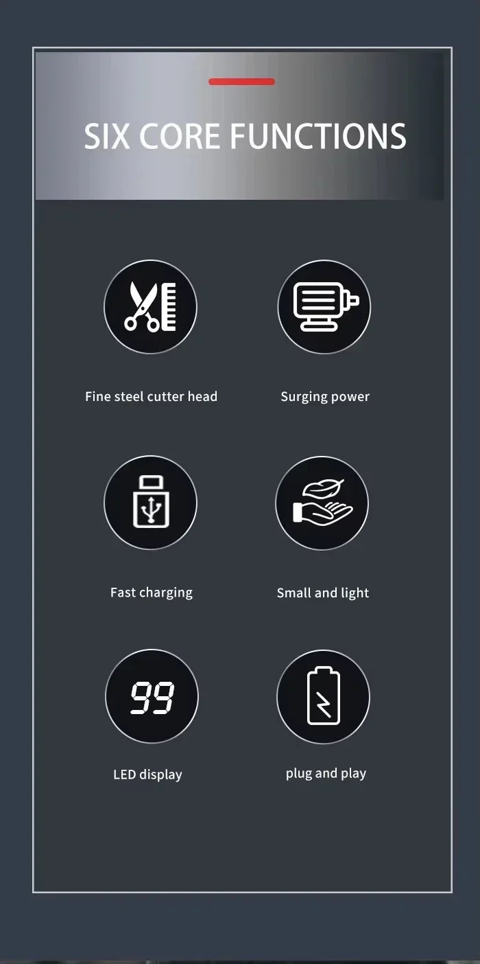 Kemei KM-2628 KM-678 KM-2024 USB Rechargeable Hair Clipper Professional Cordless Men Hair Trimmer Men's Hair Cutting Machine
