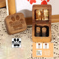 Personalized Pet Hair Memorial Box Custom Engraved Wooden Keepsake Container for Pet Hair Nails Teeth Pet Loss Sympathy Gift