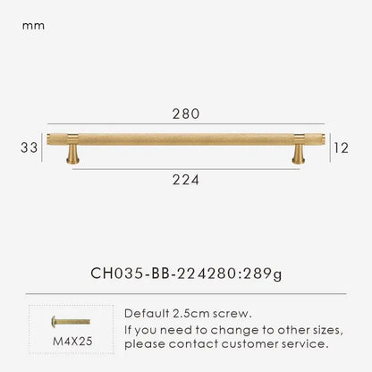 Nurlin Brass Diamond Cut Cross Knurl Pattern Cabinet Knob Pull T Bar Lengthened 38cm 15 Inch Cloakroom Door Drawer Handle