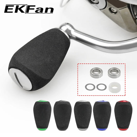 EKFan EVA 7.6G Knobs Suit 4MM Axle Shaft 7x4x2.5MM Bearings For Spinning Bastcast Reel Wheel Handles Parts Accessory