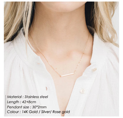 EManco Name Sentence Letter Necklace Women's Stainless Steel Necklaces Customized Initial Pendant Factory Direct