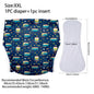 Ice Silk Adult Cloth Disaper Waterproof Old Man's Diaper Pants Reusable Diapers Trouser Pocket Anti-leak Breathable Nappy Pads