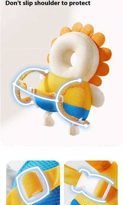 AIBEDILA Toddler Baby Head Protector Newborn Headrest Security Pillows Backpack Cartoon Kids Safe Learn to Walk Support Cushion