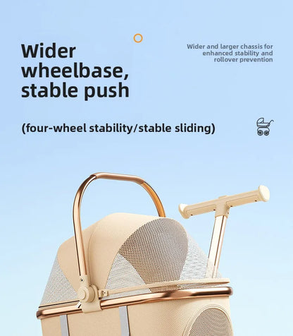 New Separable Pet Stroller Portable One Click Recycling Cat Carrier Universal Lightweight Small Dog Travel Pushchair Foldable