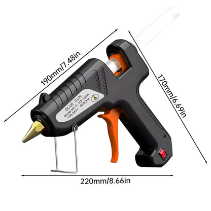 150W Hot Melt Glue Gun 11mm Glue Stick 3-5Min Preheating 15s Quick Release Copper Nozzle Anti-scald 100-220V EU US Plug