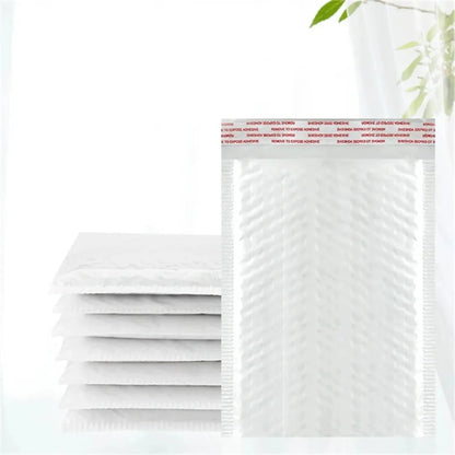 50pcs Pearlescent Film Waterproof Bubble Bag Packaging Express Bag White Foam Self Seal Pack Bag ShippingbagThickened Envelope
