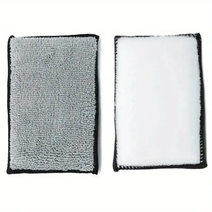 2/24PCS Soft Double Side Microfiber Scrubbing Sponge Car Leather Cleaning Microfiber Towel Wax Sponge Auto Detailing Tools