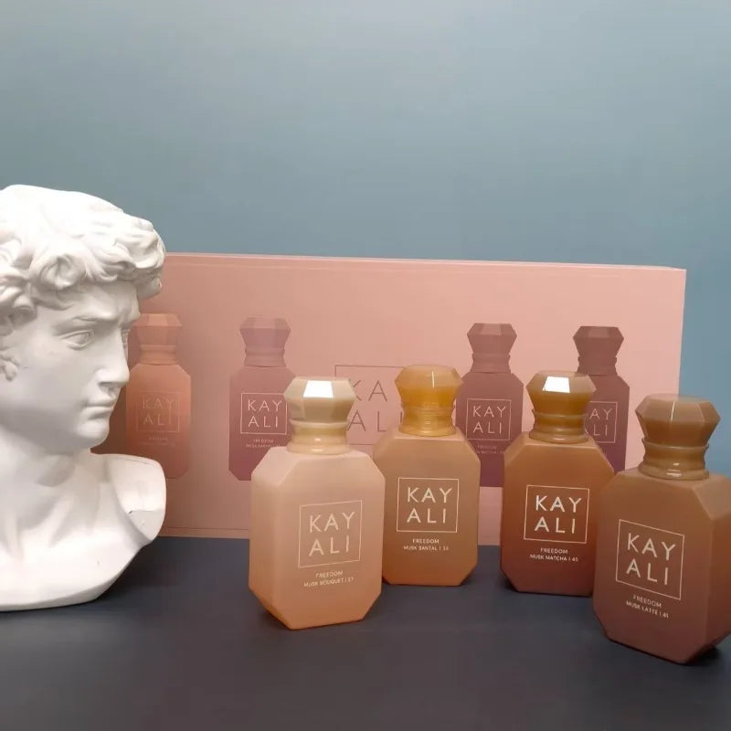 KAYALI Unisex Perfume Set 4*30ml Long Lasting Fresh Elegant Freedom Musk Floral Natural Fragrance Four Scents Musk Obsessions