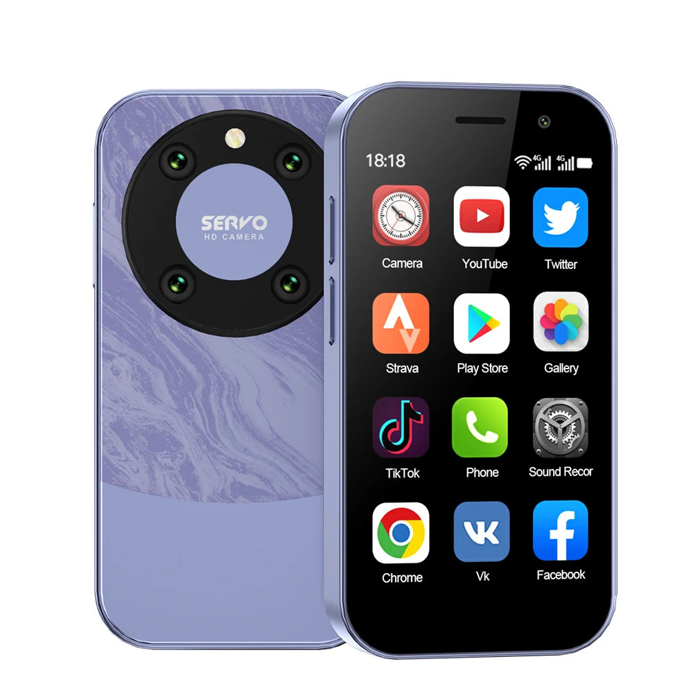 SERVO KING9000 4G LTE Mini Smartphone Android System RAM 2GB ROM 16GB Google Play WhatsAPP Hotspot 2 SIM Pocket Small Cellphones
