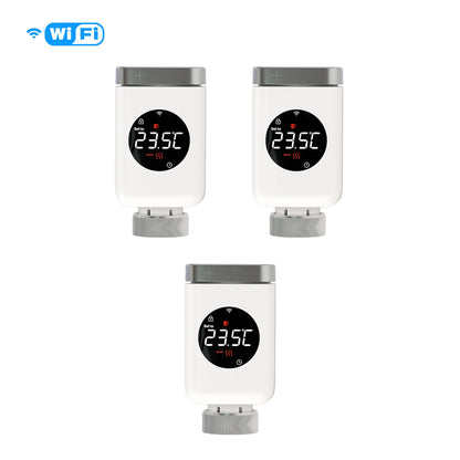 MOES Tuya Smart Wifi/ZigBee Thermostatic Radiator Valve TRV Programmable App Remote Temperature Controller with Alexa GoogleHome