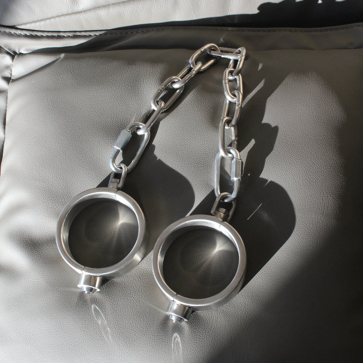 Heavy Duty Stainless Steel Handcuffs Ankle Cuffs Neck Collar Press Lock BDSM Restraints Bondage Adult Games Sex Toys for Couples