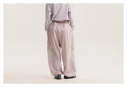 Men Women Splice Fashion Outdoor Loose Casual Lightweight Quick Dry Sports Cargo Baggy Pants Track Trouser Jogger Sweatpants