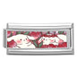Y2K Red Pink Heart Dog Cat Flowers Italian Charm Link Fit 9mm Stainless Steel Jewelry DIY Making Bracelets For Gifts