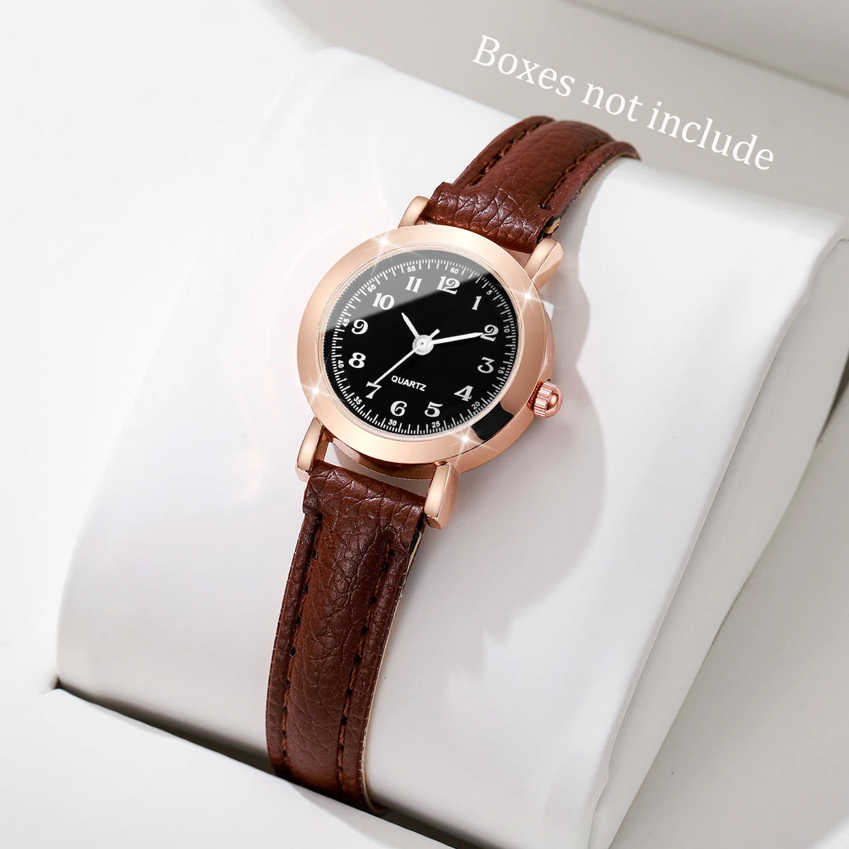 Fashion Small Dial Women Watches Ladies Leather Band Analog Quartz Wristwatch Girls Clock（Without Box）