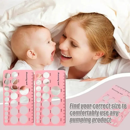 Breast Pump Nipple Silicone Ruler Nipple Diameter Breast Pump Flange Circle Sizing Ruler Nipple Measuring for New Mums Women