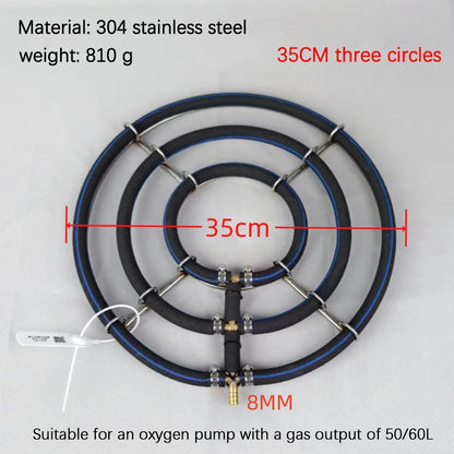1Pc Stainless Steel Koi Fish Pond Oxygenation Aquarium Supplies Nano Aeration Disc Fish Pond Seafood Pond Oxygen Plate