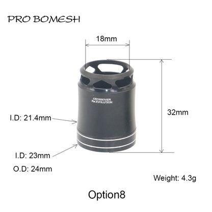Pro Bomesh Aluminum Locking Nutt Fishing Reel Seat Decorative Trim Part DIY Fishing Rod Component Accessory