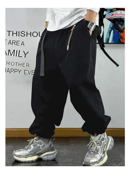 Japanese Streetwear High Quality Baggy Cargo Pants Harajuku Casual Men Clothing Plus Size Joggers Fashion Loose Work Trousers