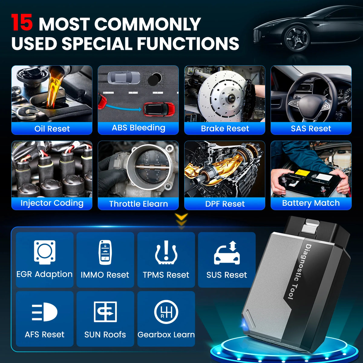 KINGBOLEN Ediag Elite All system 10+ Reset OBD2 Scanner FCA CAN FD Bidirectional Diagnostic tool Lifetime free update PK AIOBD