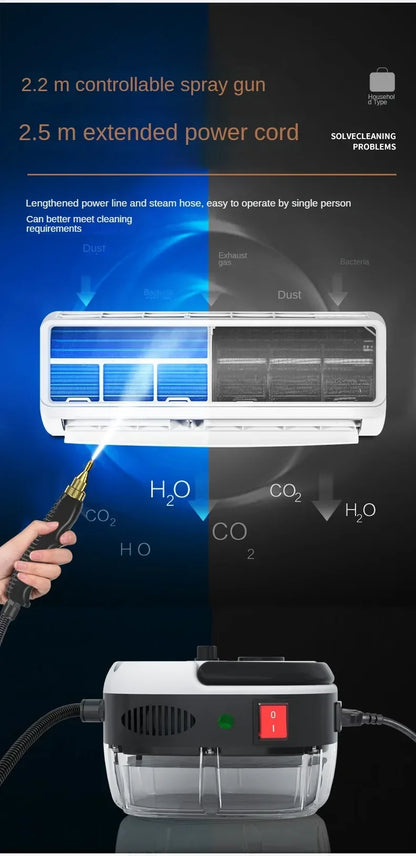 Steam Cleaners High Temperature and Pressure handhold Steam Air conditioners tool Hood Car Steam Clean 2500W