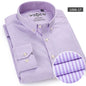 Classic Fit Cotton Full Casual Shirts for Men Solid Color Long-Sleeve Plain Shirt Single Pocket Top Soft Slim Fit Formal Clothes