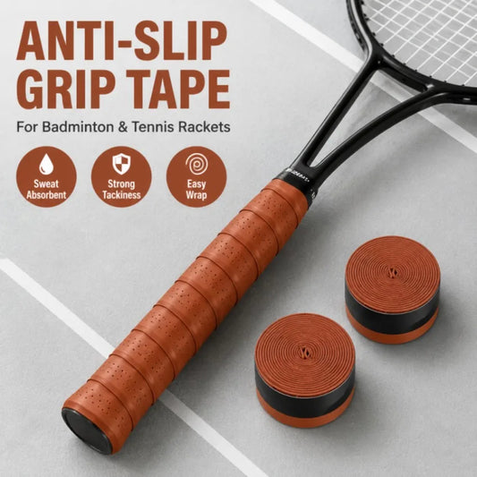 Handle Wrap Grip Padel 2/10 Pcs Brown Thick Tennis Grips Non-slip Perforated Badminton Grips Pickleball Racket Overgrip Bicycle
