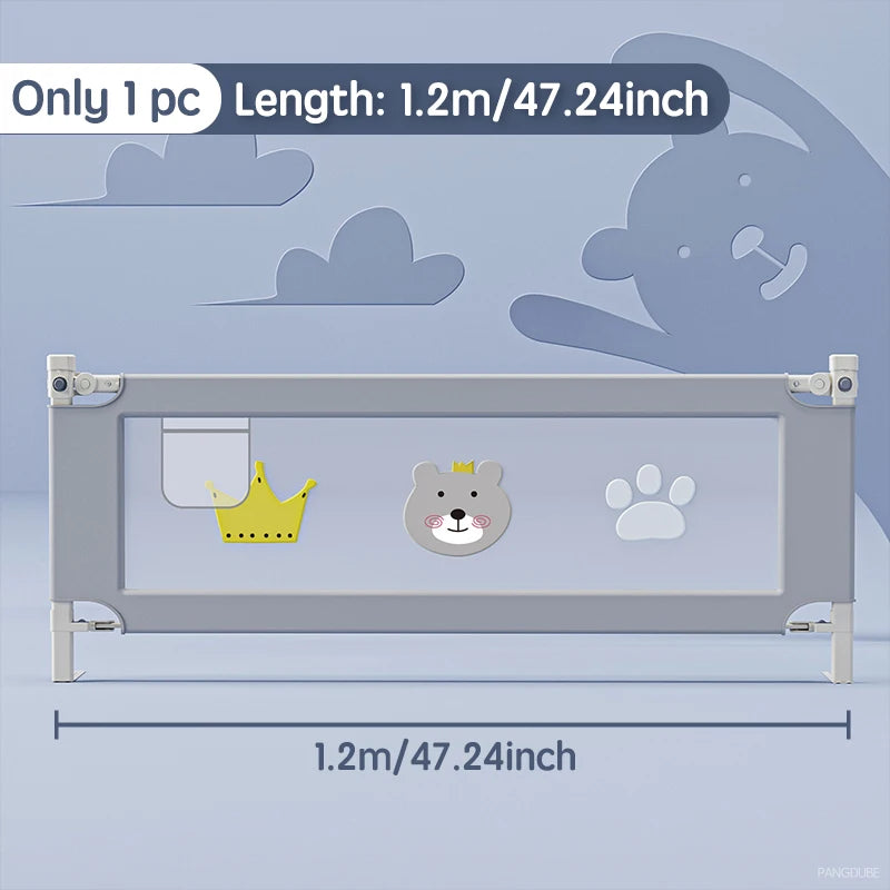 PANGDUBE 1 piece Baby Safety Railing for Children Bed Rail Guard Protective Barrier for Kid Bed Need to Screw Installation