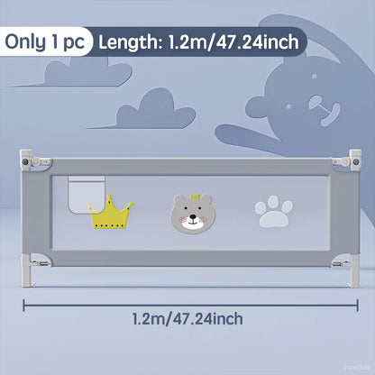 PANGDUBE 1 piece Baby Safety Railing for Children Bed Rail Guard Protective Barrier for Kid Bed Need to Screw Installation