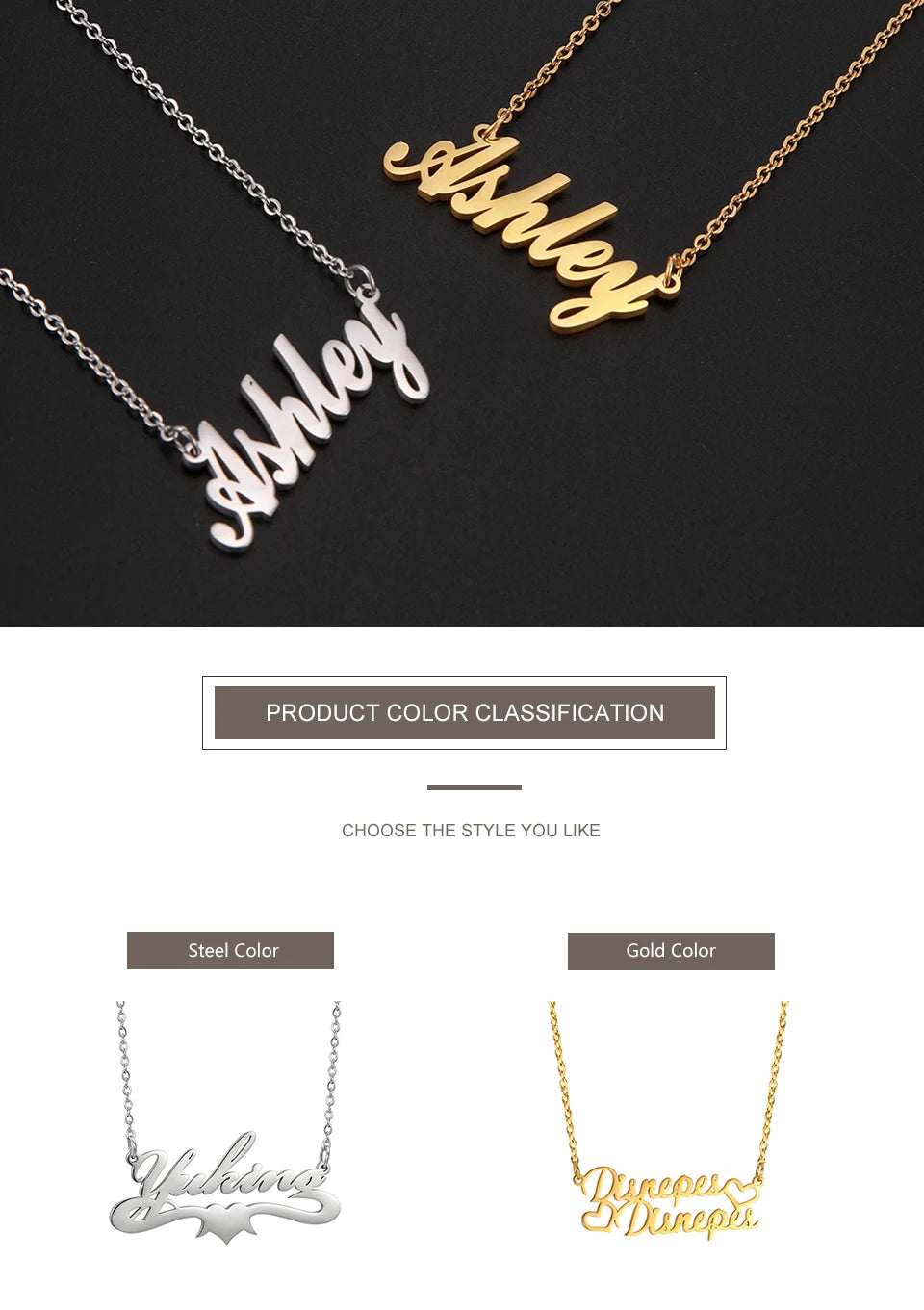Custom Name Necklace for Women Men Stainless Steel Customized Personalized Arabic Name Choker Chain Jewelry Valentine's Day Gift