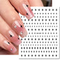 3d Nail Art Stickers Red Black White Love Hearts Stars Clouds French Full Tips Adhesive Nail Decals Slider For Manicure