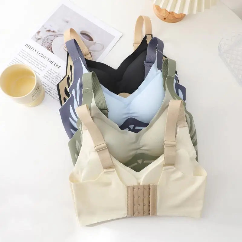 1/2Pcs/Set Women Push Up Bras Seamless Comfortable Angel Wings Bras Set Trendy Soft Breathable Underwear Female No Wire Lingerie