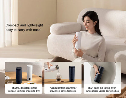 NEW  Mijia Portable Electric Kettle 2 Thermos Cup Fast Water Boiler 350ml Smart Temperature Insulated Kettle Travel (CN)