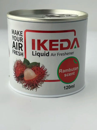IKEDA 120ml Strawberry Air Freshener Liquid, Long Lasting Car Fragrance, Home Office Deodorizer, Eliminates Cigarette Pet Food O