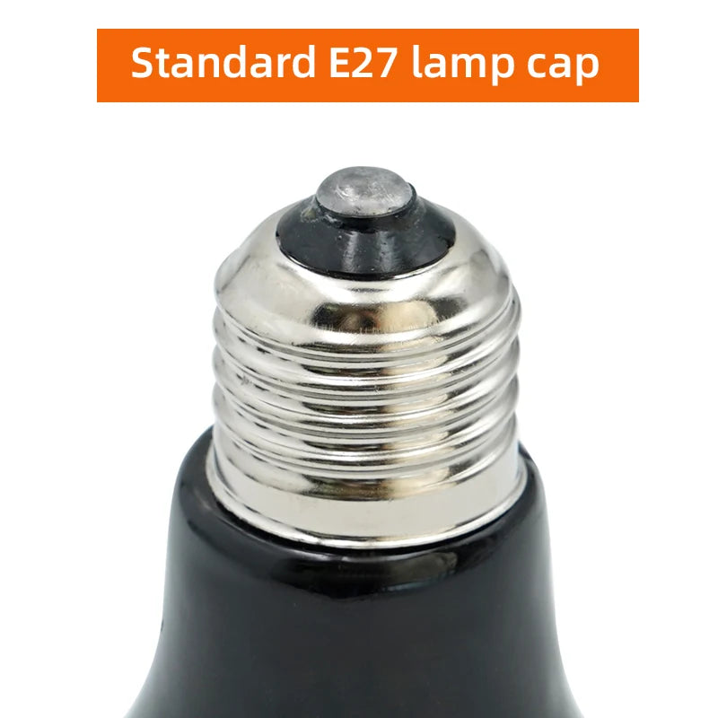 25/50/75/100W E27 Pet Heating Lamp 110V 220V Infrared Ceramic Emitter Heat Light Bulb Pet Brooder Chickens Reptile Lamp 1PC