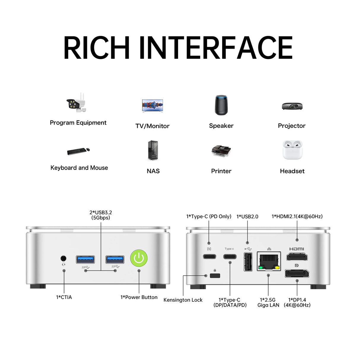 GMKtec G10 Mini PC AMD Ryzen5 3500U (Beats N150/N97) Barebone 2.5GbE NIC LAN HTPC Proxmox Mini Computer,Triple 4K Display WiFi 5