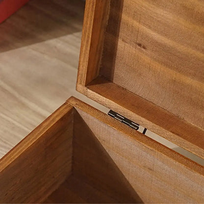Large Capacity Wooden Storage Box Vintage Exquisite Cosmetics Box with Lock Multi-function Storage Case Collection