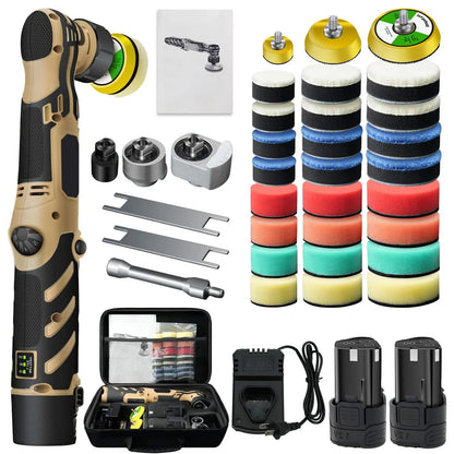 12V Car Waxing Polishing Sanding Machine Wireless Car Paint Scratch Repair Windscreen Glass Oil Film Remove Machine Leather Care