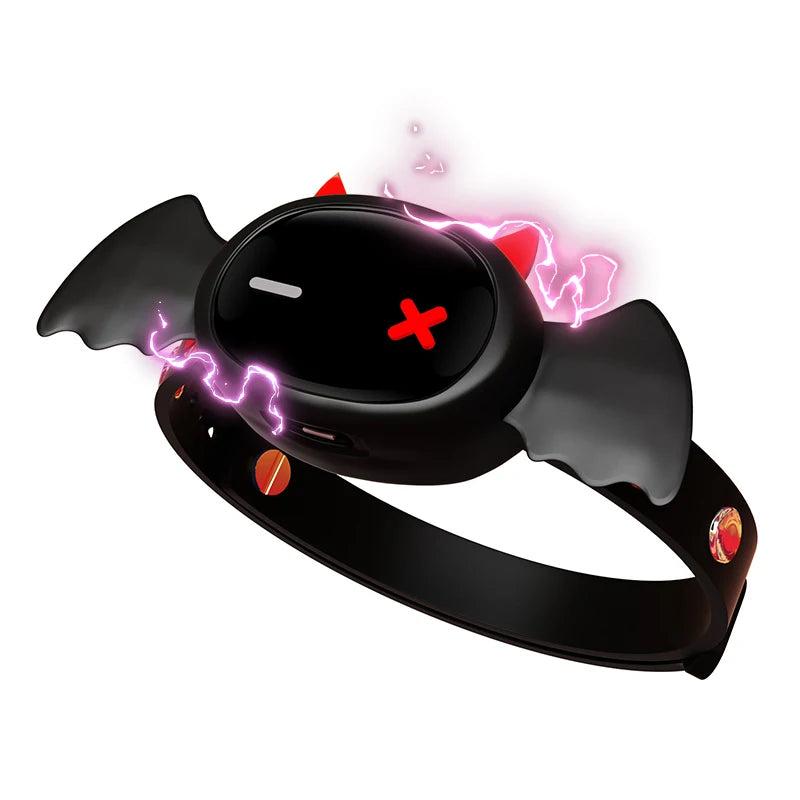 QIUI Electric Shock Collar APP Remote Control Collars Restraint BDSM Devil Shaped Necklace Adult Games Sex Toys for Men Women