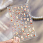 Christmas Nail Stickers Luxury Crystal Diamond Cartoon Bear Tree Apple Back Glue Nail Art Stickers DIY New 3D Nails Decorations