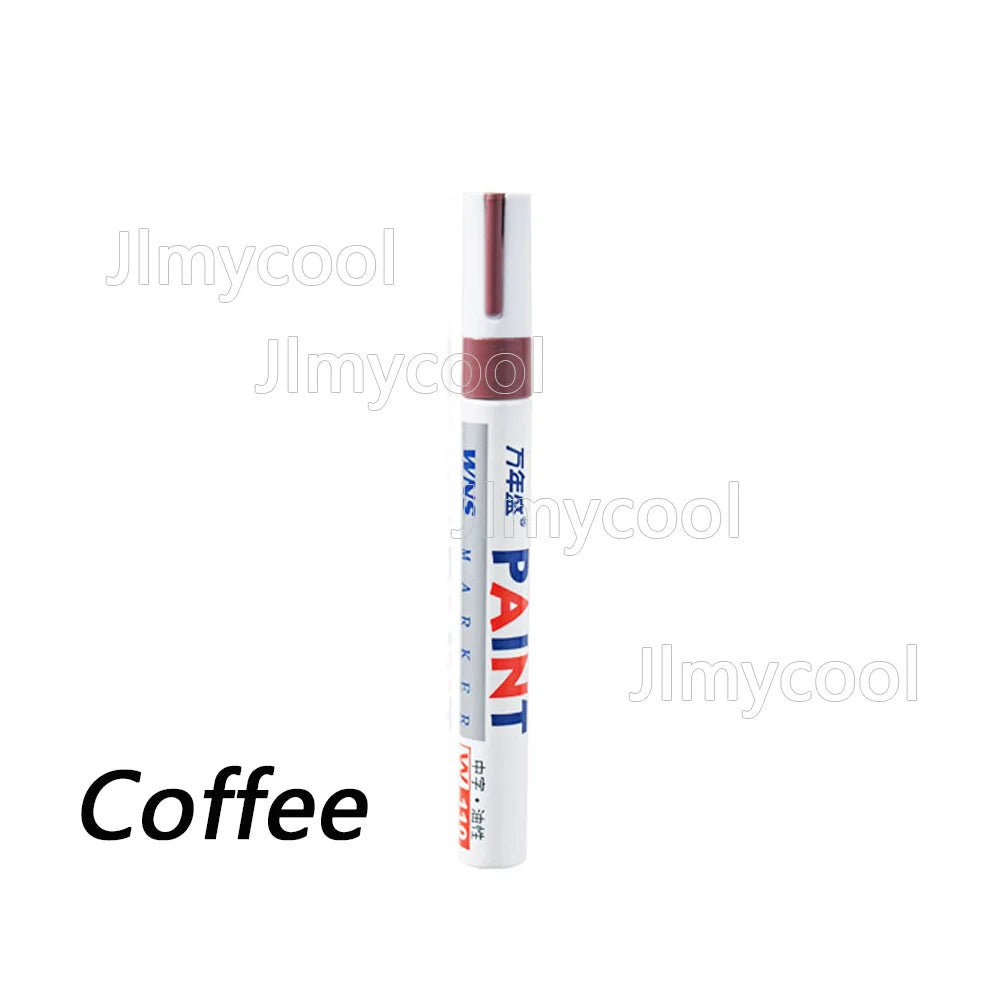 Car Paint Scratches Repair Brush Pen Black White Red Silver Waterproof Water Paint Marker Pen Car Tire Tread Care Automotive