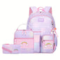 3pcs/set Kids School Backpack for Girls with Lunch Box Pencil Case Set Elementary Primary Middle High College School Bookbags